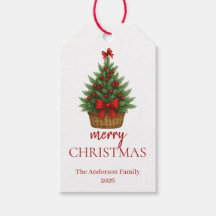 Elegante árbol de Navidad – cinta roja