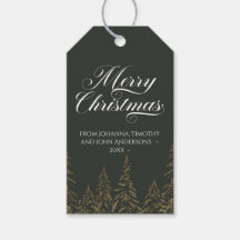 Elegante Árbol de Navidad Oscuro Oro Verde Minimal