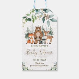 Etiquetas Para Regalos Elegante Baby Shower de animales de bosque