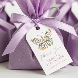 Etiquetas Para Regalos Elegante Baby Shower Favor de la Mariposa Floral