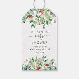 Etiquetas Para Regalos Elegante Baby Shower Floral Eucalyptus Greenery