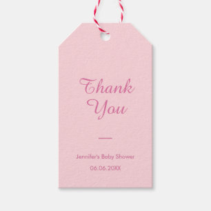 Etiquetas Para Regalos Elegante Baby Shower Gracias Rubor Pink Modern