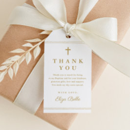 Etiquetas Para Regalos Elegante Baptismo De Oro Gracias A Favor