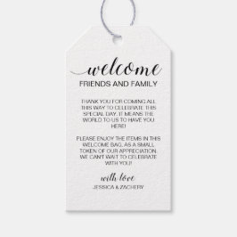 Etiquetas Para Regalos Elegante Boda Bienvenida Cesta de Regalo