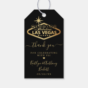 Etiquetas Para Regalos Elegante Boda de Destino de Las Vegas