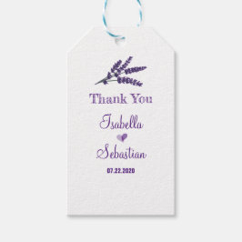 Etiquetas Para Regalos Elegante Boda de Flores Lilac Gracias
