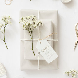 Etiquetas Para Regalos Elegante Boda de guiones Gracias