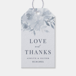 Etiquetas Para Regalos Elegante Boda Dusty Blue Floral