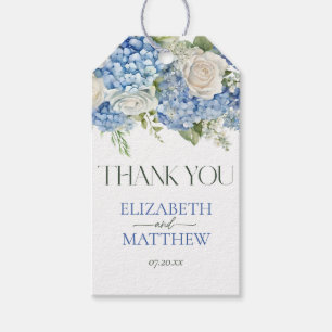 Etiquetas Para Regalos Elegante Boda floral azul Hydrangea