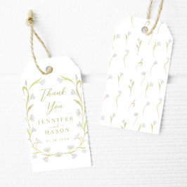 Etiquetas Para Regalos Elegante Boda floral bohemio de Tulips gracias