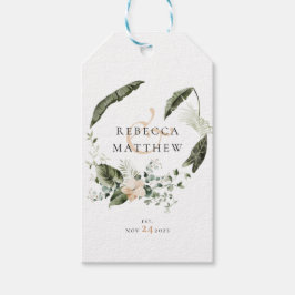 Etiquetas Para Regalos Elegante Boda Floral Boho Verde