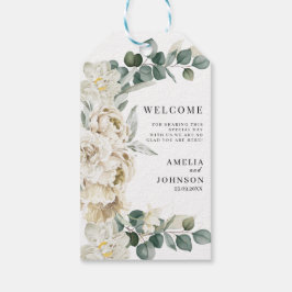 Etiquetas Para Regalos Elegante boda florido blanco favorece la acogida