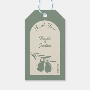 Etiquetas Para Regalos Elegante Boda Green Pear Gracias