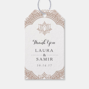 Etiquetas Para Regalos Elegante Boda Mehndi