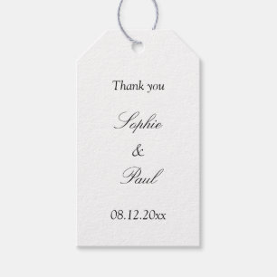 Etiquetas Para Regalos Elegante Boda Minimalista Favor Gracias