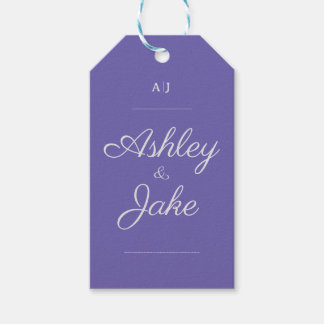 Etiquetas Para Regalos Elegante Boda púrpura