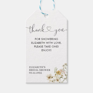 Etiquetas Para Regalos Elegante Boho Chic Floral de Flores Silvestres Agr