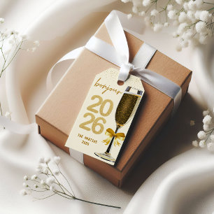 Etiquetas Para Regalos Elegante Champagne Nochevieja