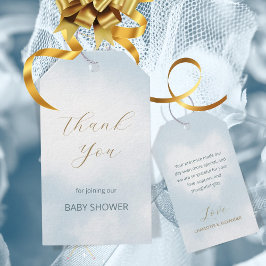 Etiquetas Para Regalos Elegante Cloud 9 Tema Baby Shower Blue Gracias