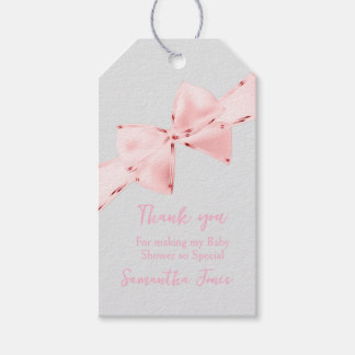 Etiquetas Para Regalos Elegante Coquette Rosa Bow Chica Baby Shower