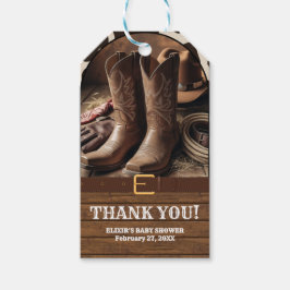 Etiquetas Para Regalos Elegante Cowgirl Boots Baby Shower