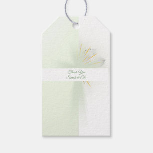 Etiquetas Para Regalos Elegante cruz floral brillante
