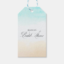 Etiquetas Para Regalos Elegante Despedida de Soltera Tropical Costera