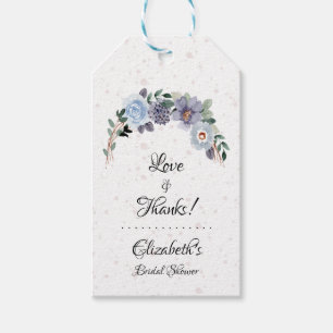 Etiquetas Para Regalos Elegante Ducha Bridal Gracias Floral