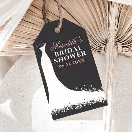 Etiquetas Para Regalos Elegante ducha de novia con traje de Boda rosa Rub