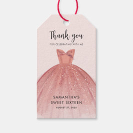 Etiquetas Para Regalos Elegante dulce fiesta de cumpleaños número 16 Grac