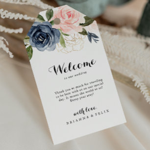 Etiquetas Para Regalos Elegante e Sencillo Invierno Floral Boda Bienvenid