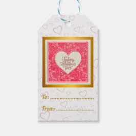 Etiquetas Para Regalos Elegante El día de San Valentín de Corazones Flora