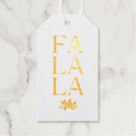 Etiquetas Para Regalos Elegante Fa La La Navidades Foto Personalizada