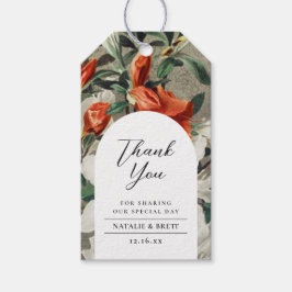 Etiquetas Para Regalos Elegante Favor De Boda De Terracota Rústica Floral