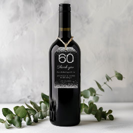 Etiquetas Para Regalos Elegante fiesta de cumpleaños número 60 gracias