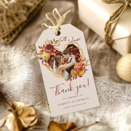 Etiquetas Para Regalos Elegante Floral Boho Enamorarse Foto Boda