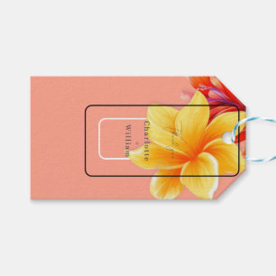 Etiquetas Para Regalos Elegante floral tropical