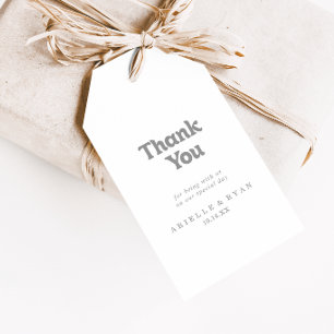 Etiquetas Para Regalos Elegante Formal Minimalista Agradecimiento de Boda