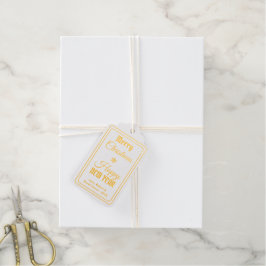 Etiquetas Para Regalos Elegante Foto Feliz Navidad Feliz Año Nuevo