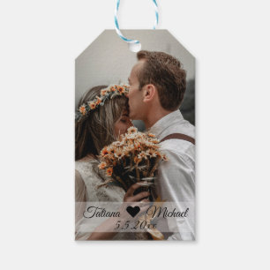 Etiquetas Para Regalos elegante fotografía clásica de caligrafía boda