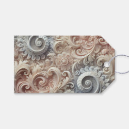 Etiquetas Para Regalos Elegante Gradiente Patrón de encaje pastoral medio