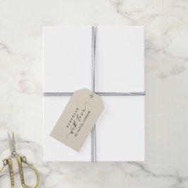 Etiquetas Para Regalos Elegante Hecho a Mano con Letra de Amor Personaliz