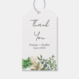 Etiquetas Para Regalos Elegante hoja botánica