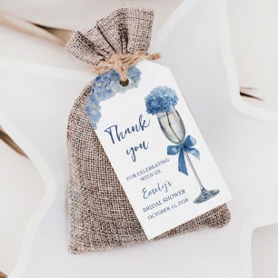 Etiquetas Para Regalos Elegante Hydrangea Azul Algo Recuerdo Nupcial