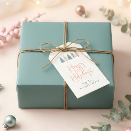 Etiquetas Para Regalos Elegante Invierno Moderno Felices Fiestas
