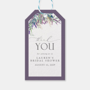 Etiquetas Para Regalos Elegante Lavanda Floral Bridal Shower Personal