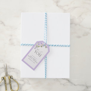 Etiquetas Para Regalos Elegante Lavanda Lilac Ducha Bridal Personal