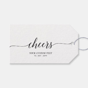 Etiquetas Para Regalos Elegante Letra Negra con Estilo Celebra Evento Fie