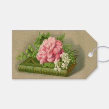 Elegante libro elegante de flores de época peony