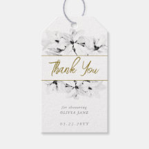 Elegante Magnolias Blancas Doradas Ducha Nodal